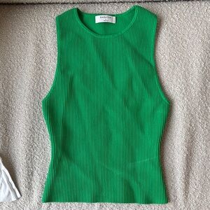 Babaton Emerald Green Ribbed Tank Top